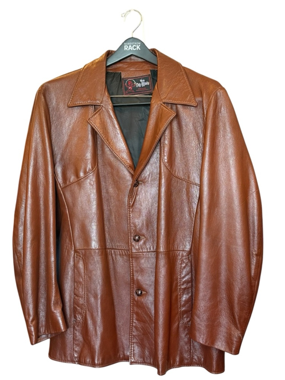 The Gay Blade Vintage Brown Leather Blazer Jacket Pacific Northwest XL